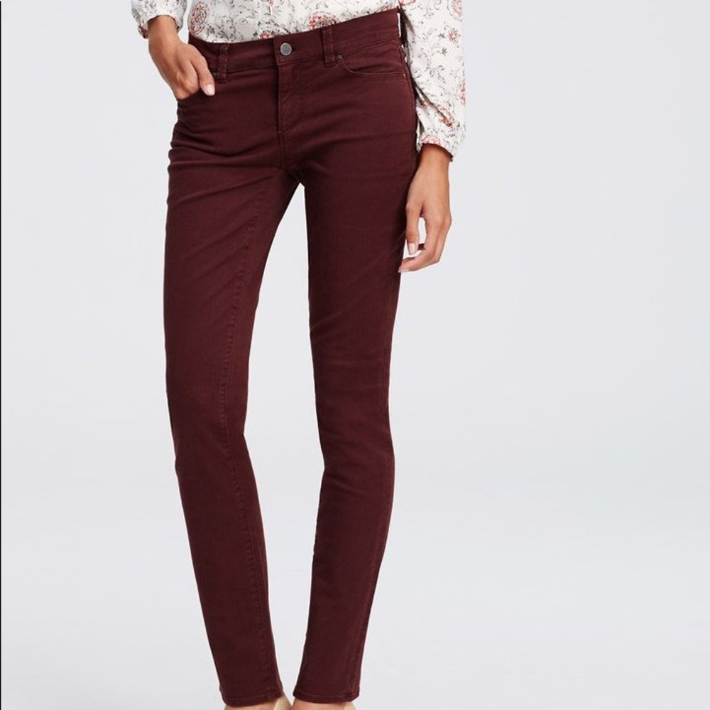 Maroon skinny jeans